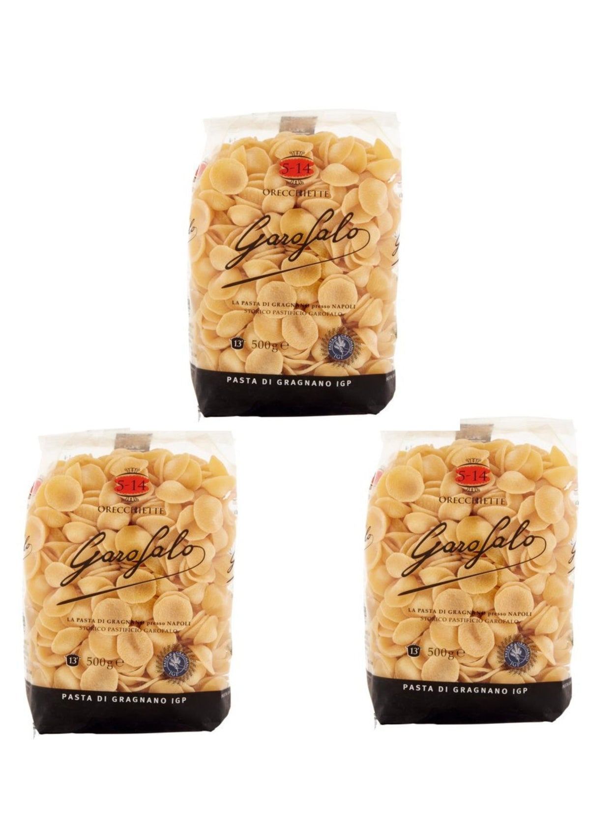 Garofalo Orecchiette 5-14 Pasta di Gragnano IGP (3er-Pack / 3 x 500g) – italienisch Original