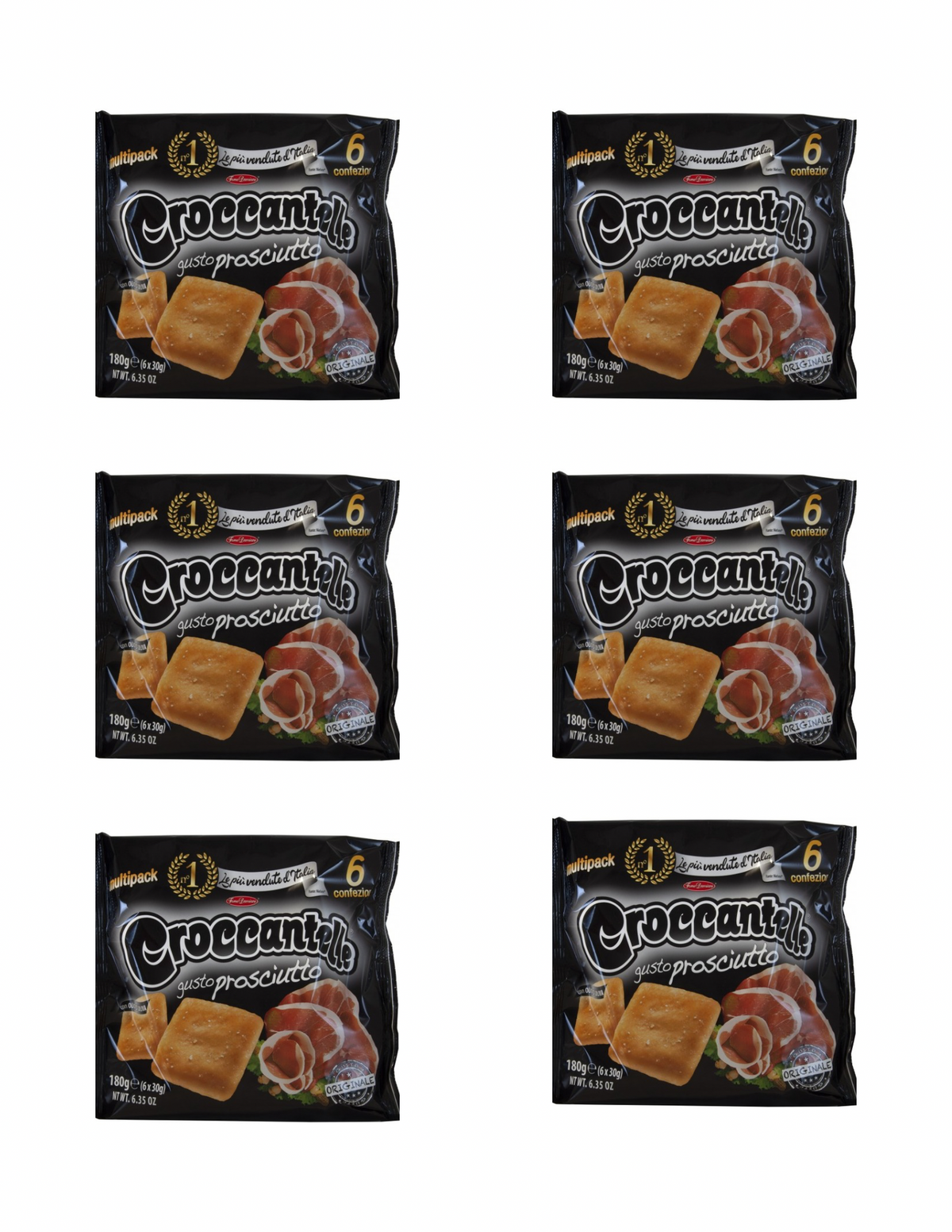 Forno Damiani Croccantelle mit Schinkengeschmack – italienisch Original – 36er-Pack – 36 × 30 g