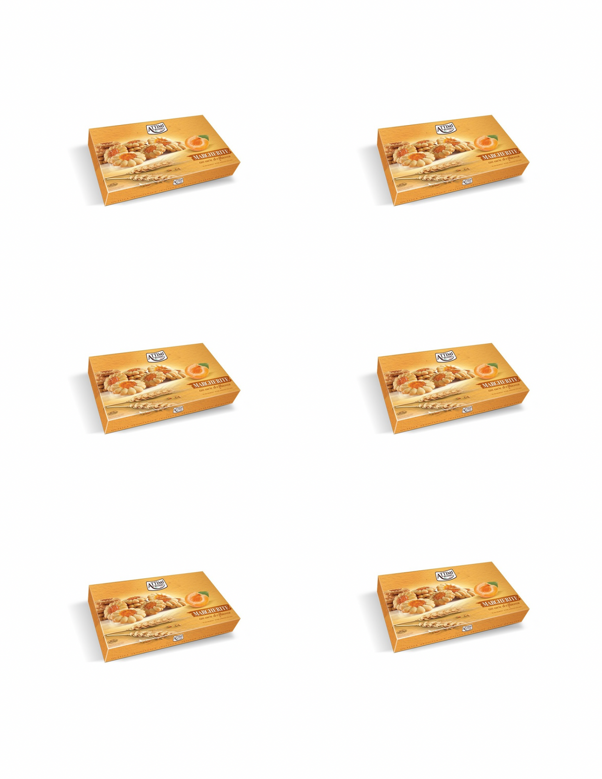 Attimi di Buono Margherite mit Aprikosenfüllung – italienisch Original – 6er-Pack