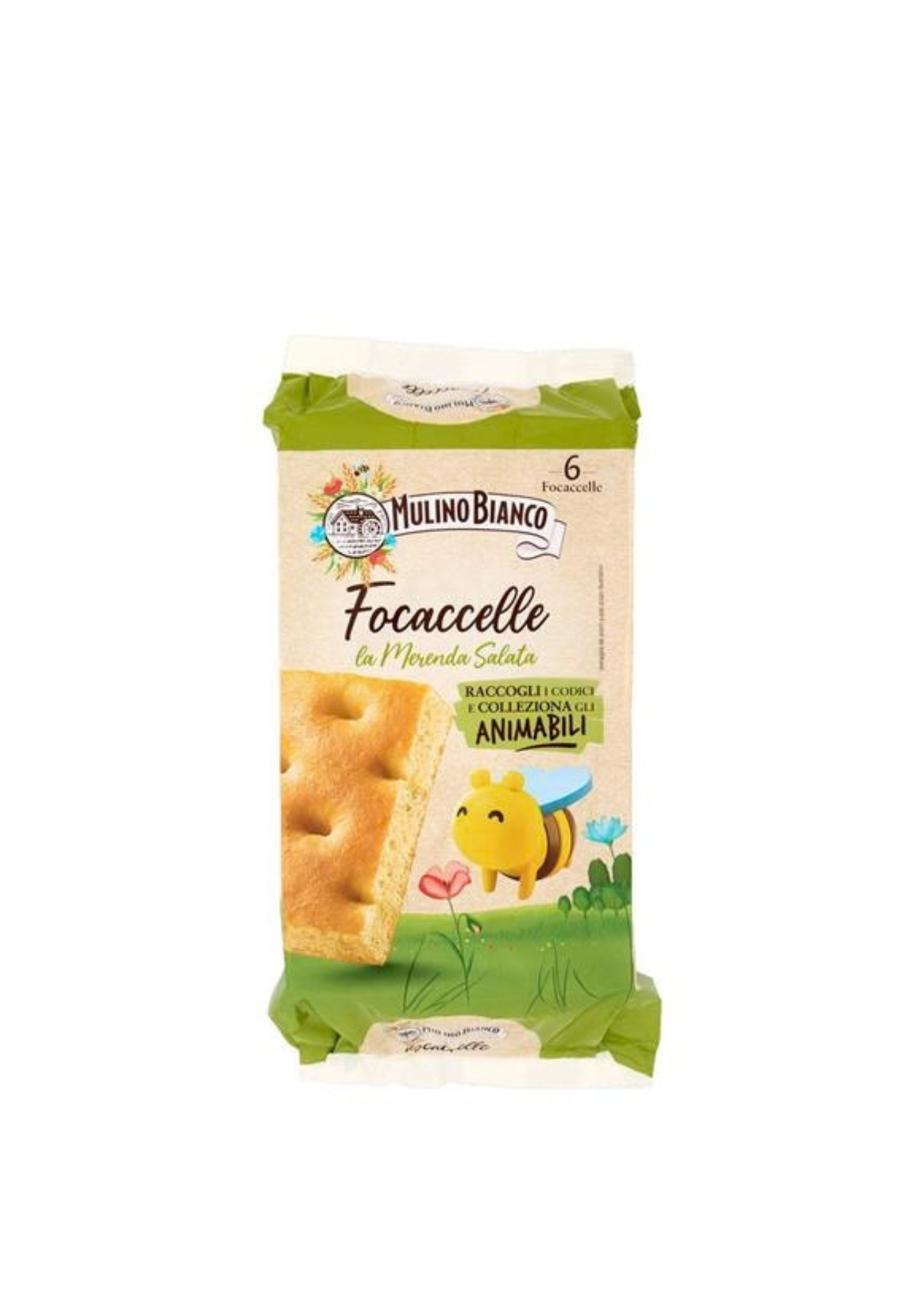 Mulino Bianco Focaccelle all'Olio Extra Vergine di Oliva (198g, 6 Stück) – Saftige Mini-Focacce mit nativem Olivenöl extra – italienisch Original