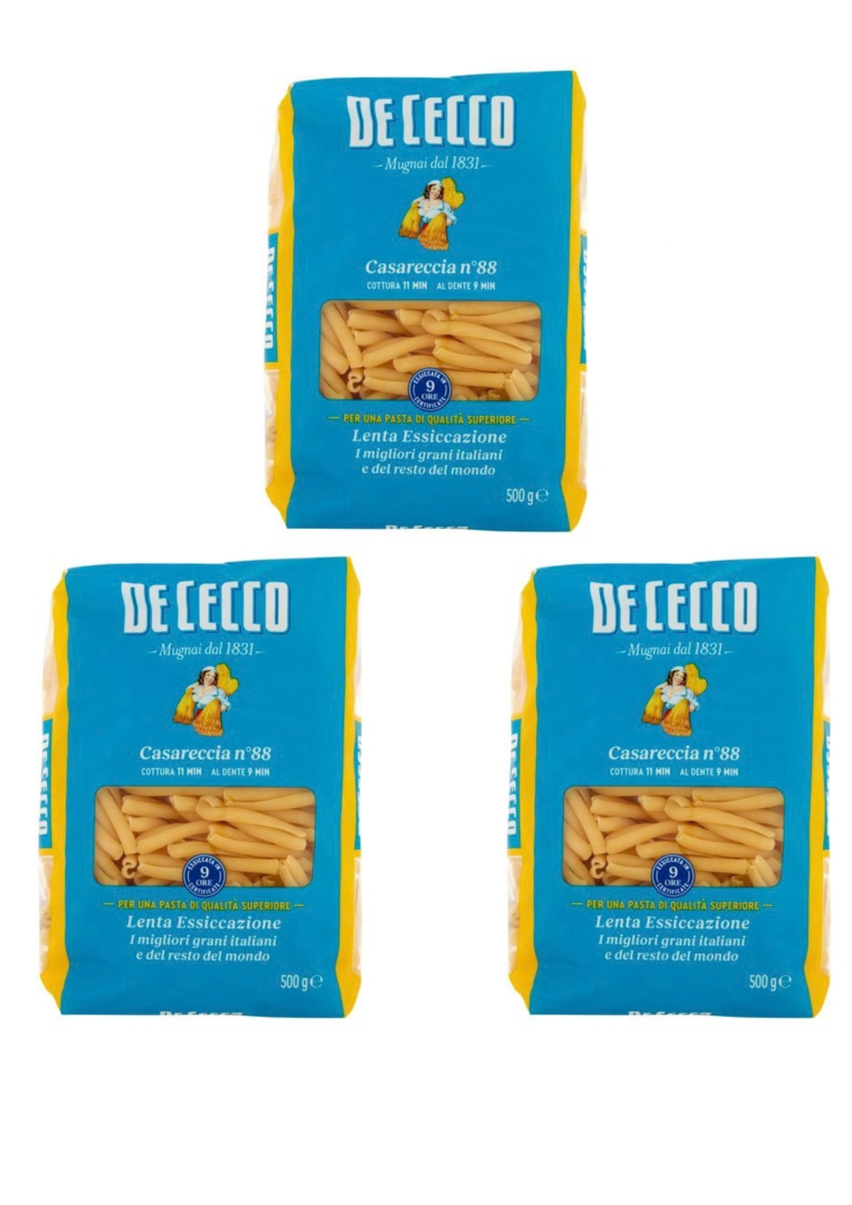 De Cecco Casareccia N° 88 (3er-Pack / 3 x 500g) – Pasta aus den Abruzzen – italienisch Original