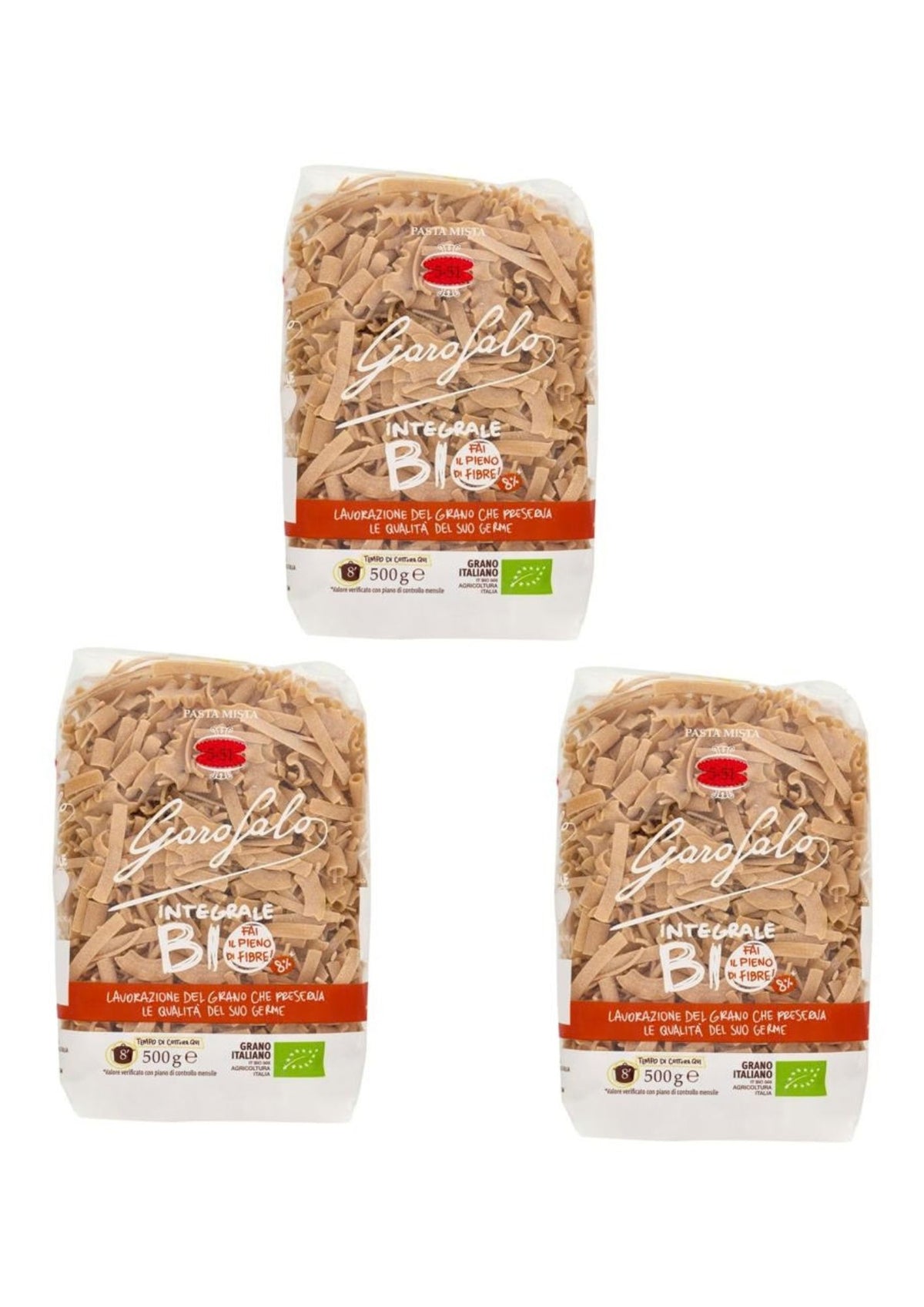 Garofalo Ditali Rigati Integrali Bio (3 x 500g) – Bio-Vollkorn-Pasta aus Gragnano – italienisch Original