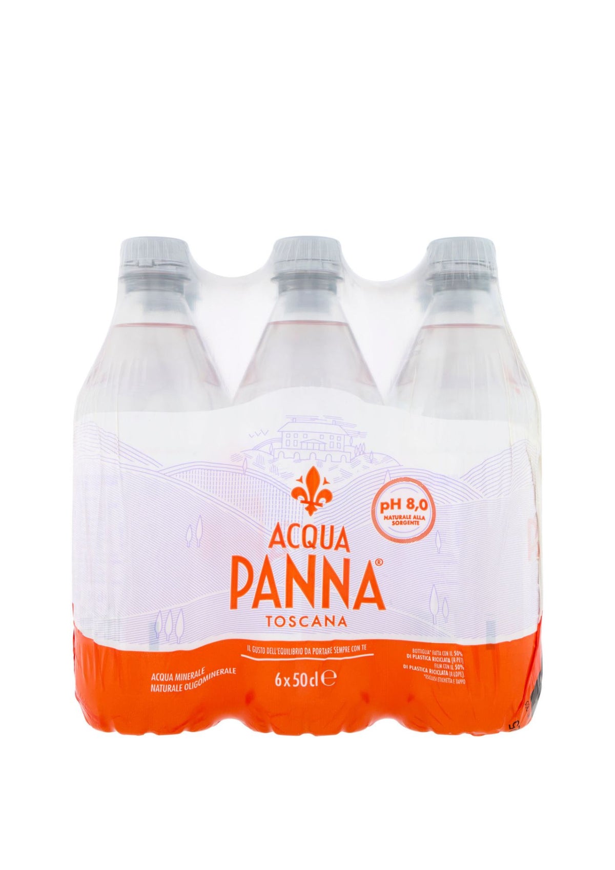 Acqua Panna Mineralwasser ohne Kohlensäure (6 x 500ml PET) – italienisch Original