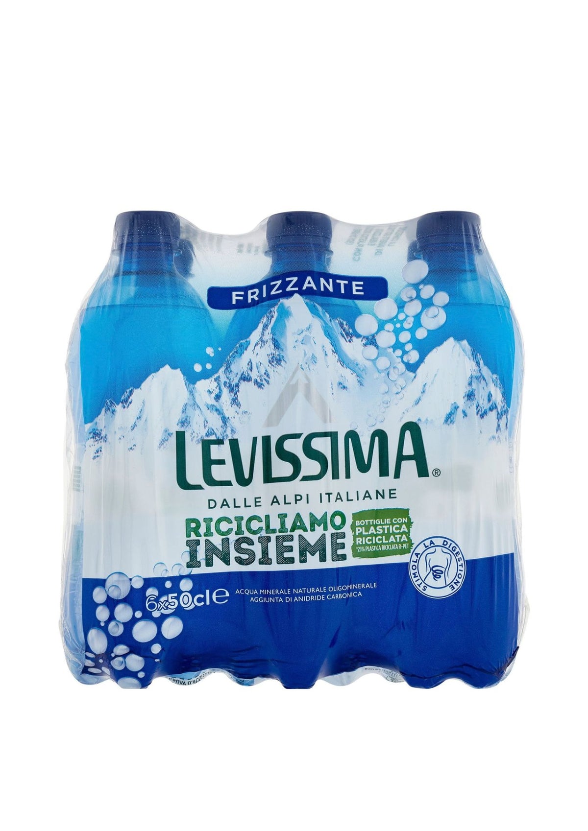 Levissima Mineralwasser mit Kohlensäure (6 x 0,5L R-PET) – italienisch Original