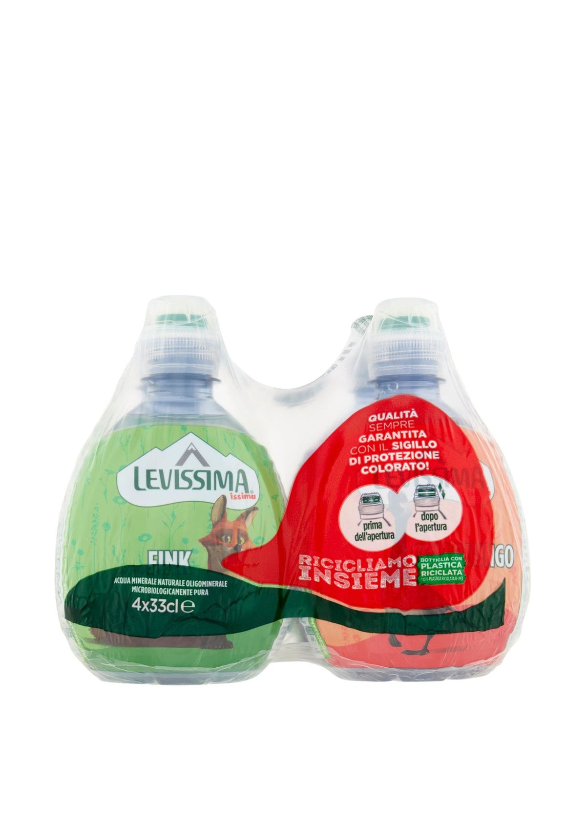 Levissima Mineralwasser ohne Kohlensäure (4 x 0,33L R-PET) – italienisch Original