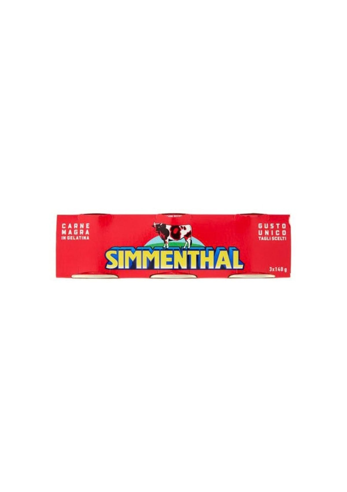 Simmenthal Rindfleisch in pflanzlicher Gelatine – italienisch Original – 3er-Pack – 3 × 140 g