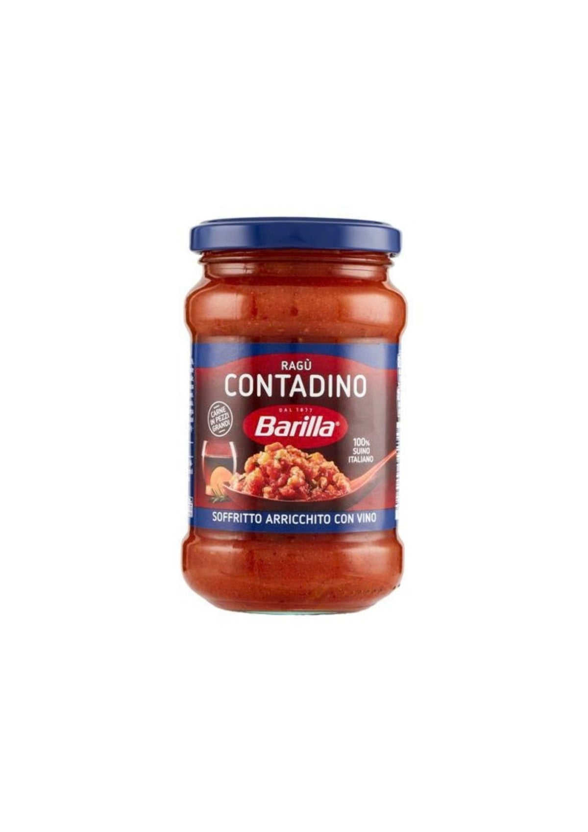Barilla Fleischsauce mit Schweinefleisch und Rotwein – italienisch Original – 300 g