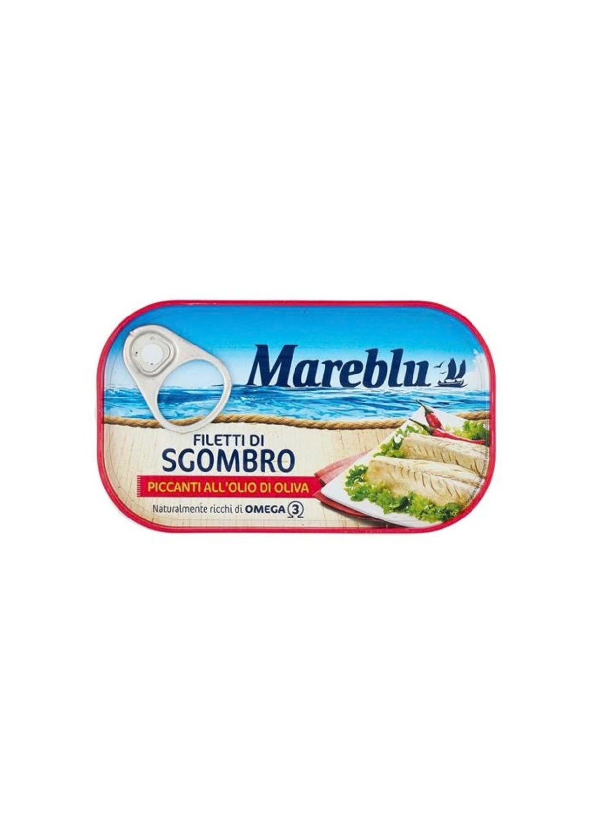 Mareblu Pikante Makrelenfilets in Olivenöl – italienisch Original – 90 g