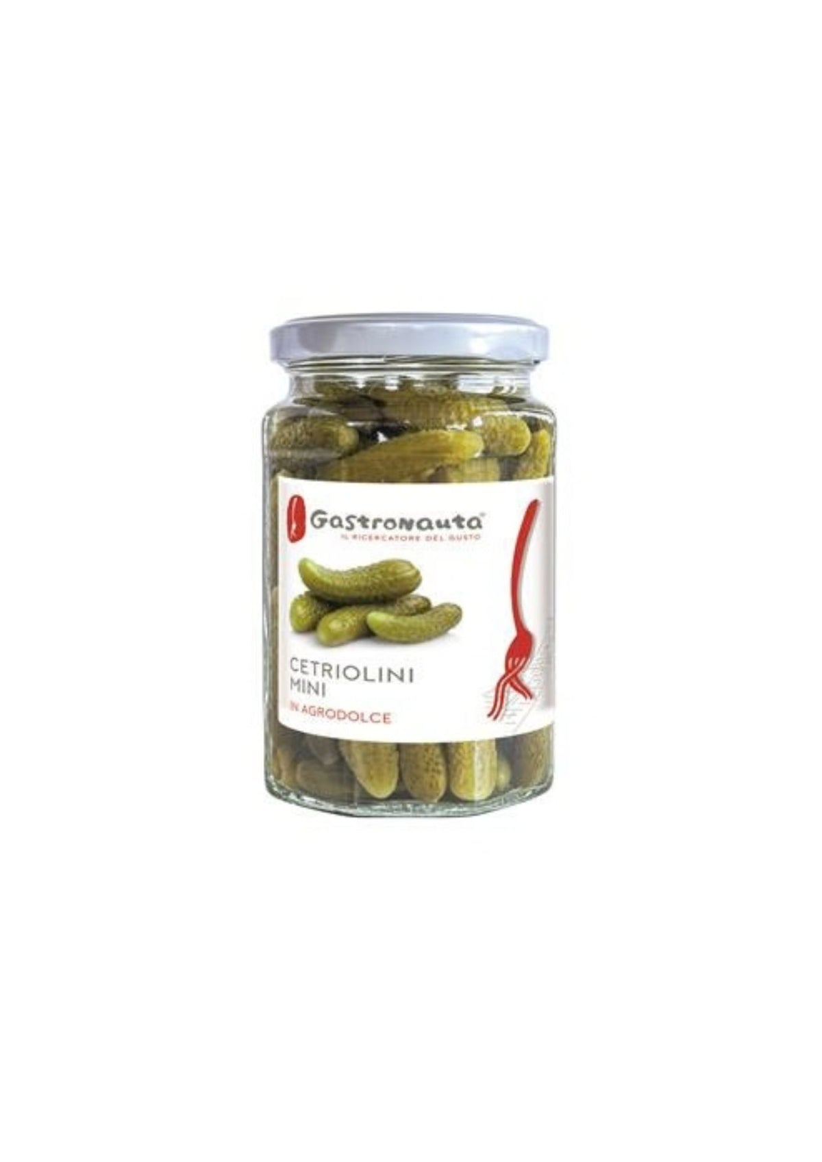 Gastronauta Mini-Gurken in süß-saurer Marinade – italienisch Original – 290 g