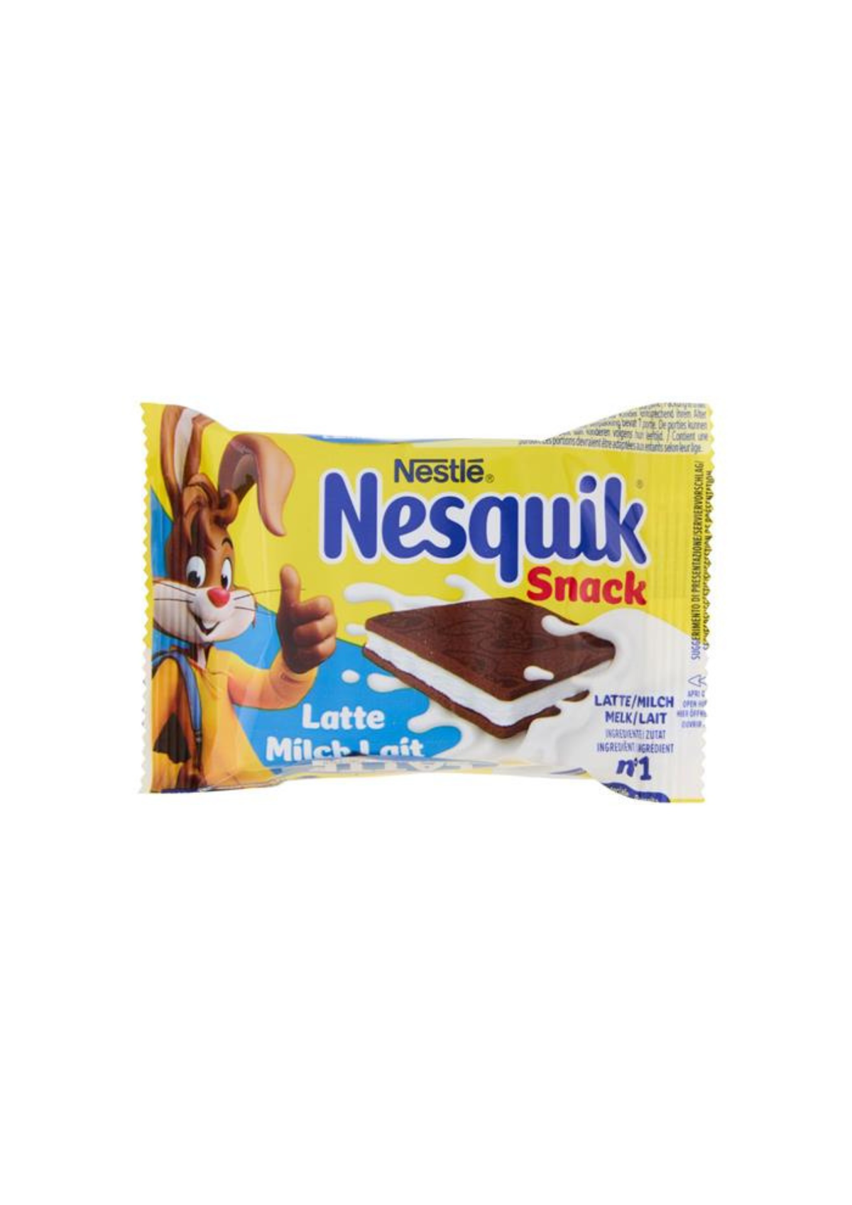 NESQUIK Snack Latte – Weicher Biskuit mit Milchcreme (5er-Pack) – 5 × 26 g