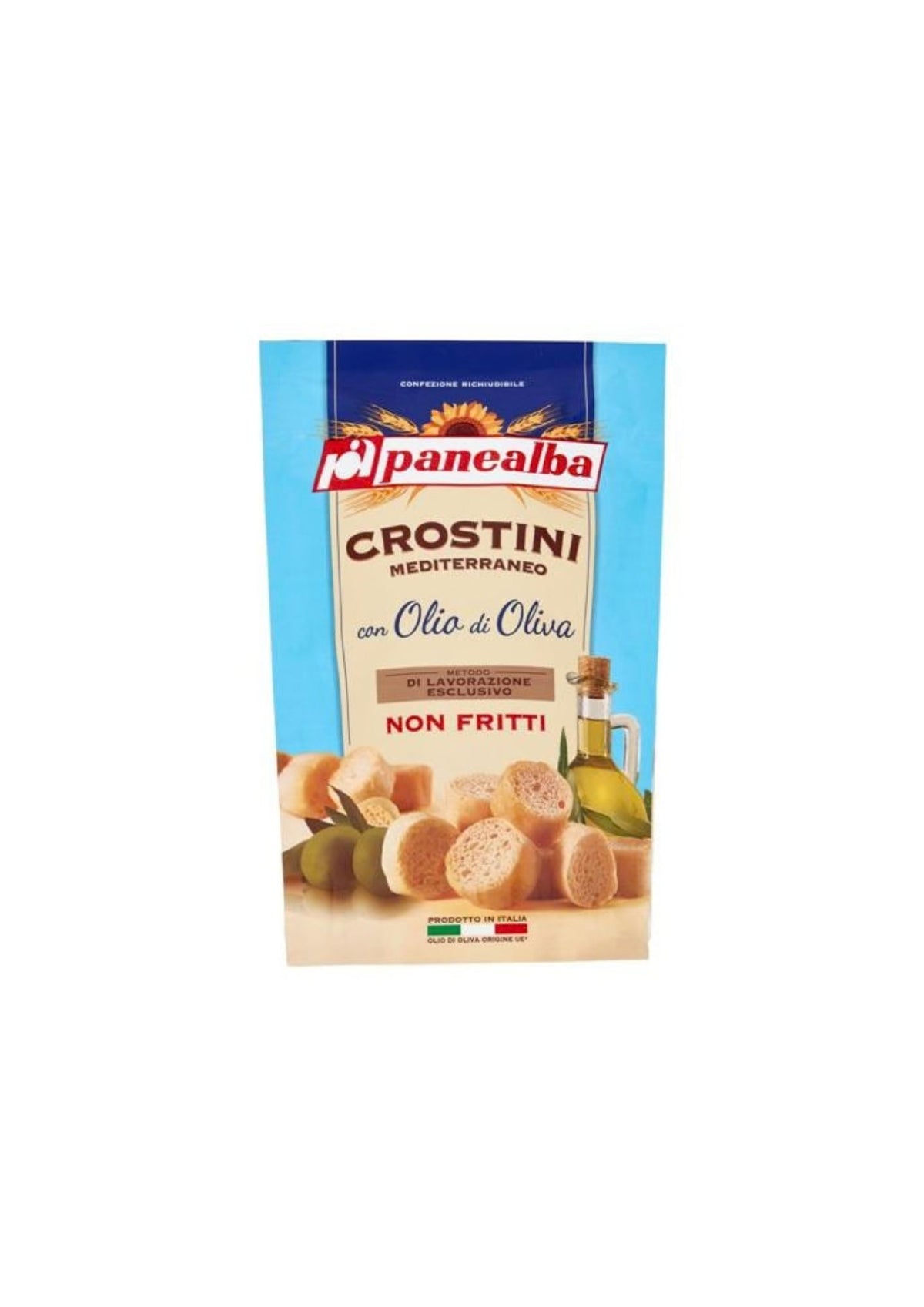 Panealba Mediterraneane Crostini mit Olivenöl – italienisch Original – 3er-Pack – 3 × 100 g