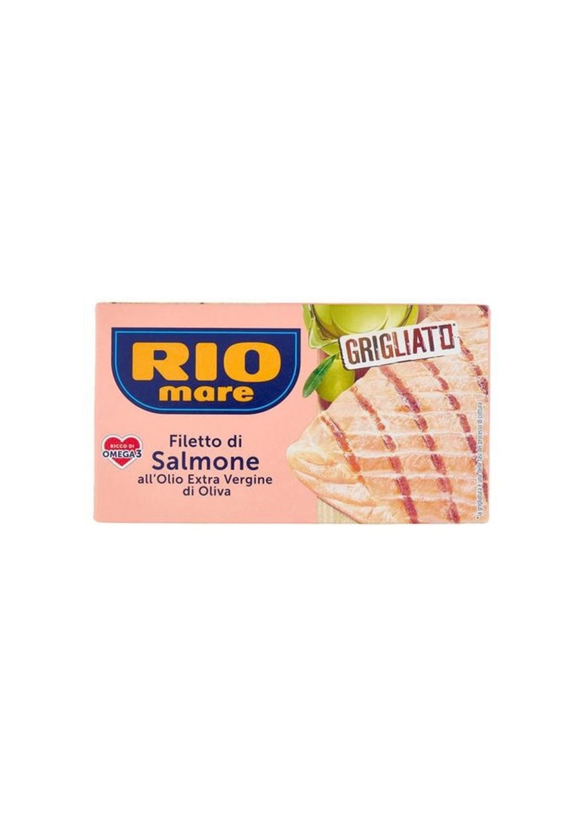 Rio Mare Gegrilltes Lachsfilet in nativem Olivenöl – italienisch Original – 125 g