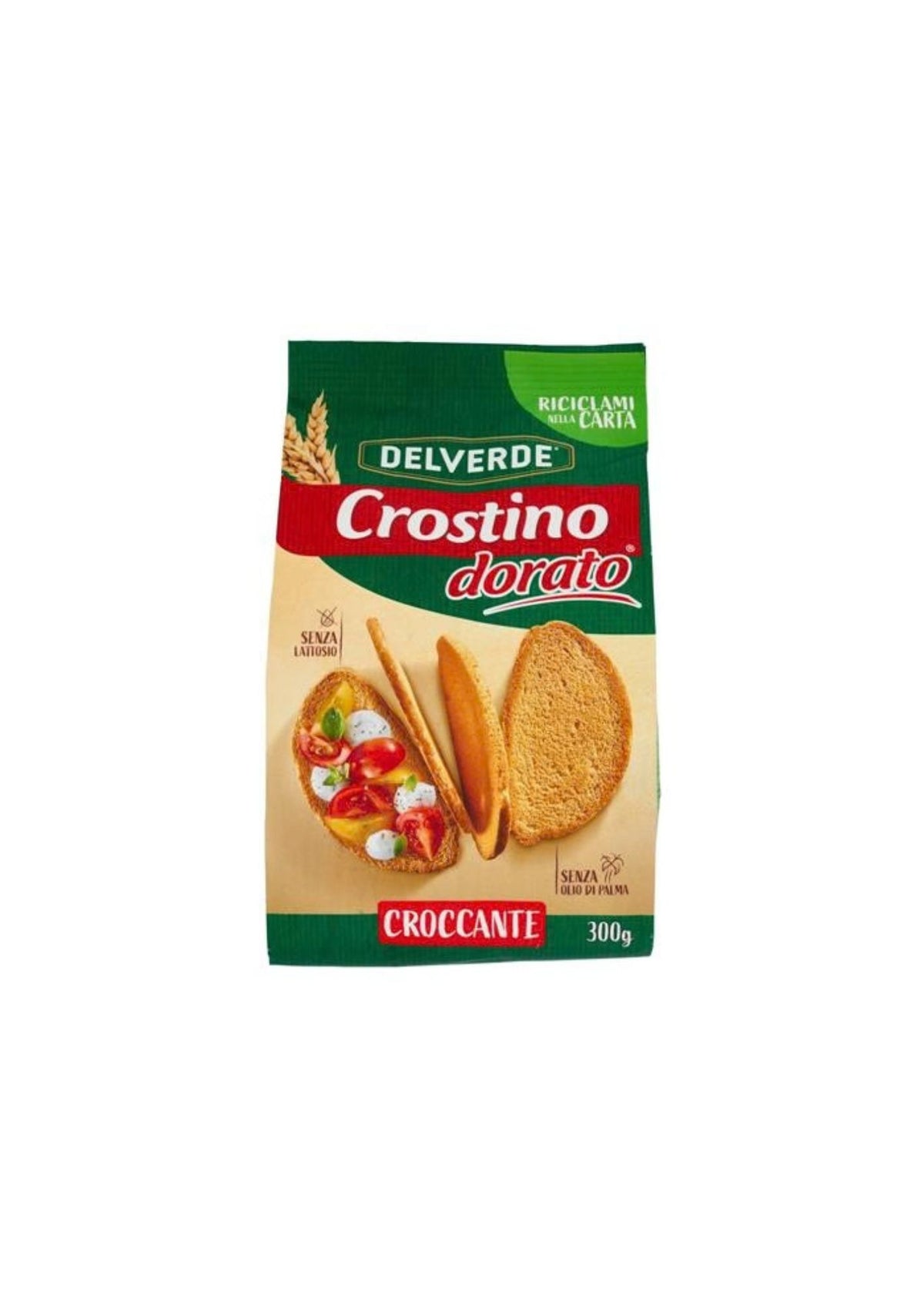 Delverde Crostino Dorato – knusprige geröstete Crostini – italienisch Original – 300 g