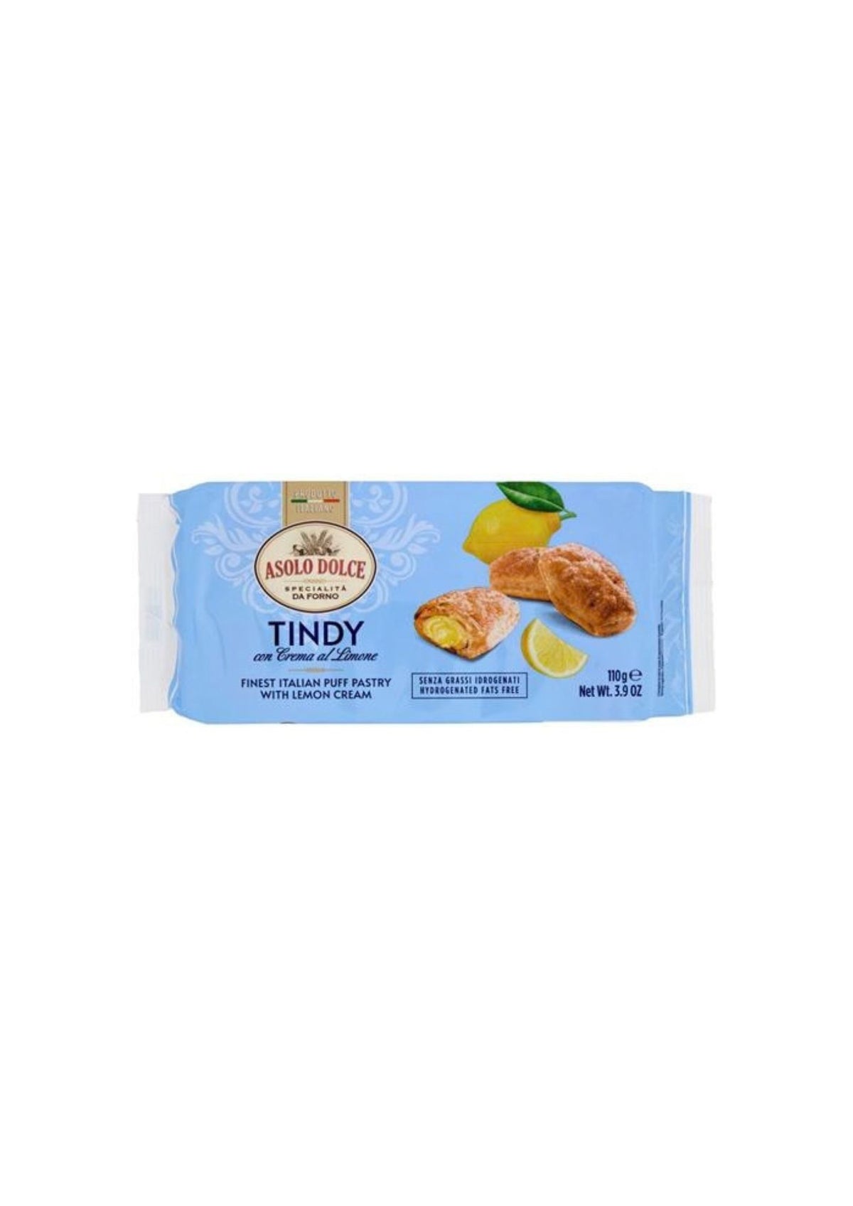 Asolo Dolce Tindy – Blätterteiggebäck mit Zitronencreme – italienisch Original – 1 × 110 g