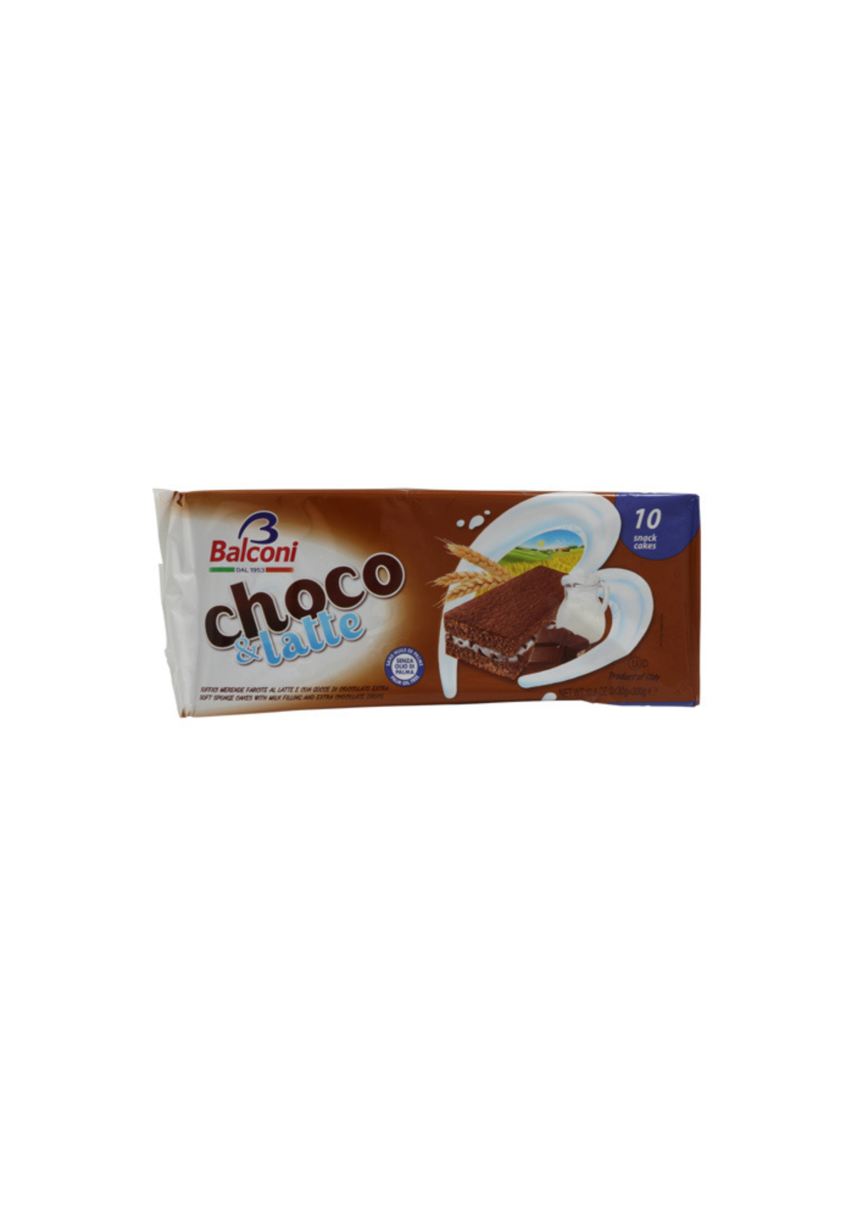Balconi Merendine Choco&Latte (10er-Pack) - 10x30g – italienisch Original