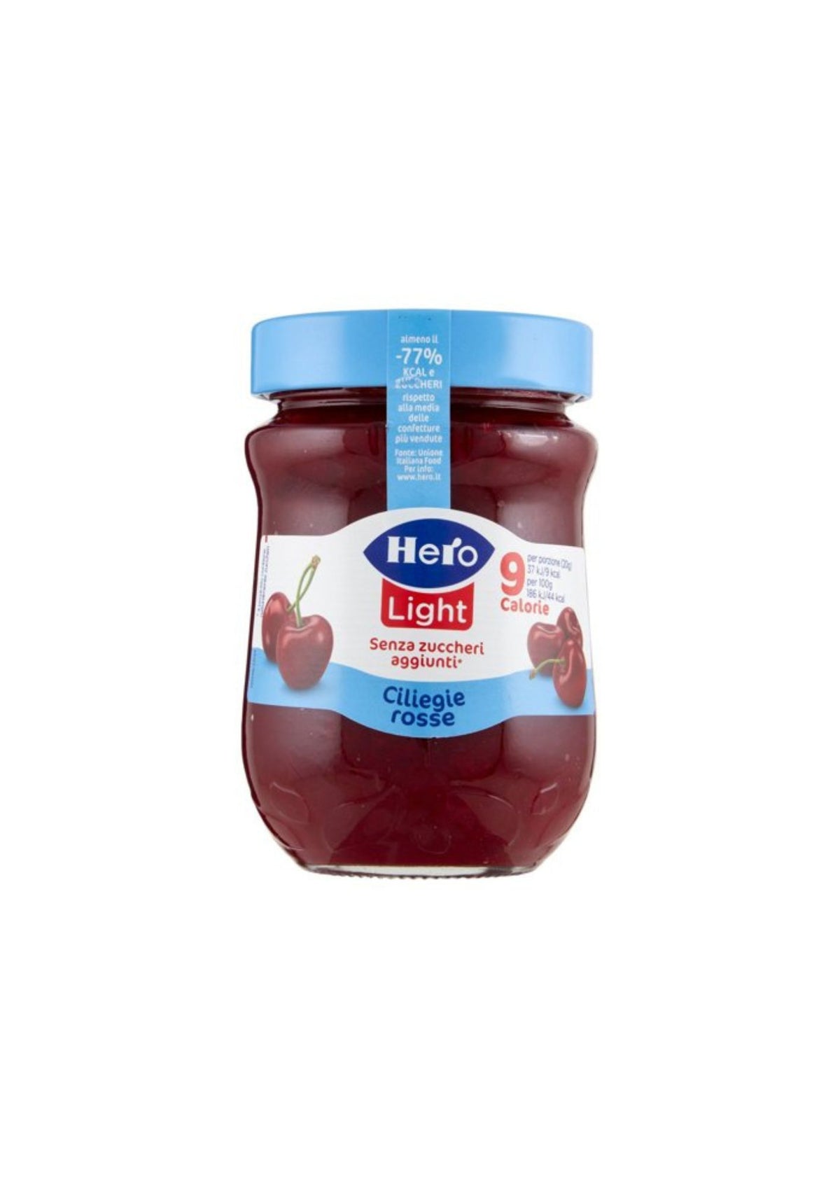 Hero Light – Leichte Süßkirschkonfitüre ohne Zuckerzusatz – 1 × 280 g