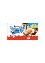 Kinder Happy Hippo Nocciola – Knuspriger Haselnuss-Waffelsnack mit cremiger Milch- und Haselnussfüllung -italienisch Original-(5er-Pack) – 5 × 20,7 g