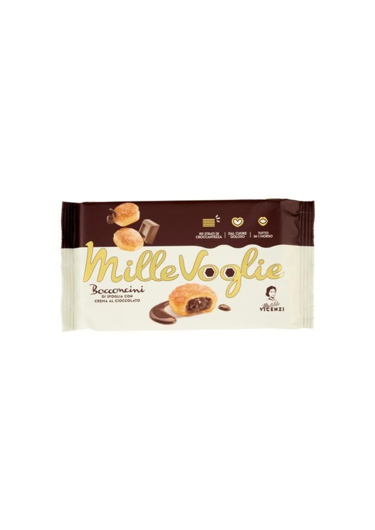 Matilde Vicenzi MilleVoglie – Blätterteiggebäck mit Schokoladencreme – italienisch Original – 1 × 100 g
