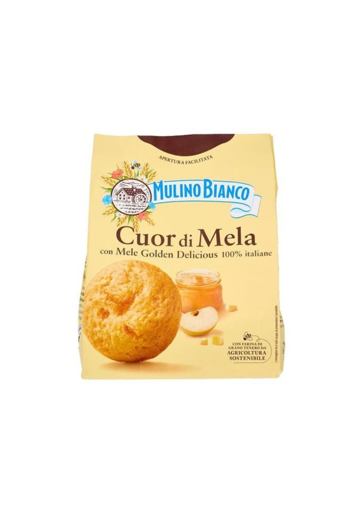 Mulino Bianco Cuor di Mela – Kekse mit 100 % italienischer Apfelfüllung – italienisch Original – 300 g