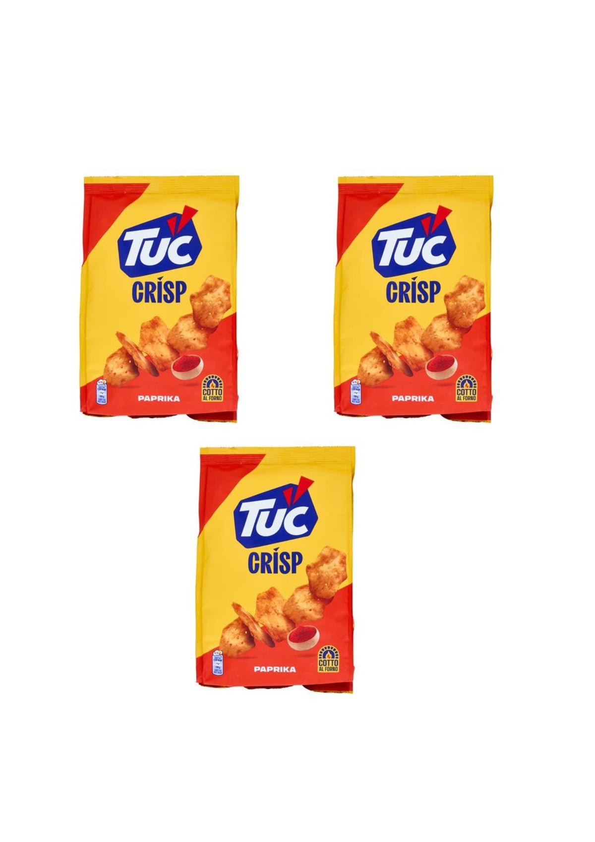 TUC Crisp Paprika (3er-pack)– im Ofen gebacken – 3x100 g