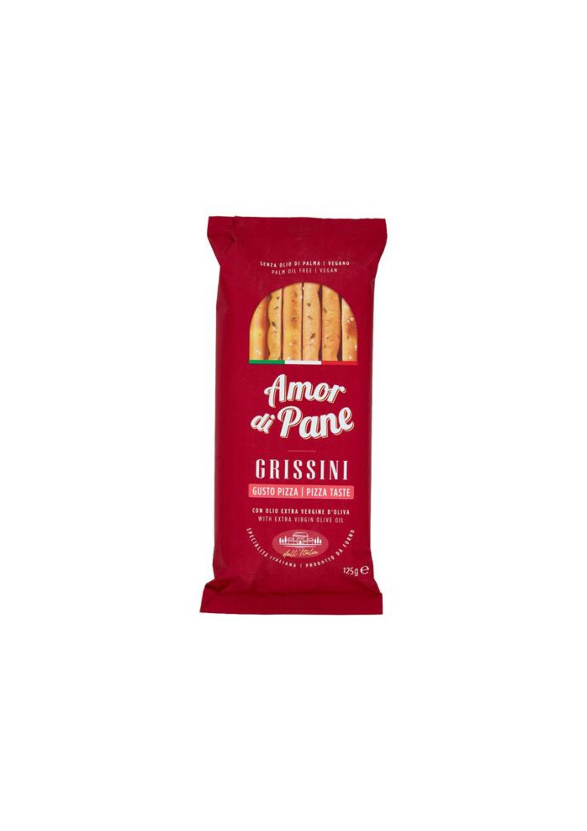 Amor di Pane Grissini mit Pizza-Geschmack (3er-pack) – 3x 125 g – Original italienischer Snack