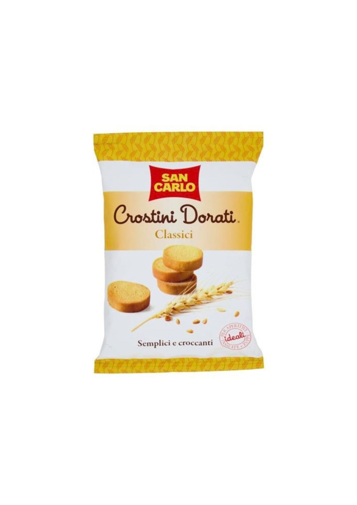 San Carlo Crostini Dorati Classici – geröstete und frittierte Brot-Crostini – italienisch Original – 2er-Pack – 2 × 75 g