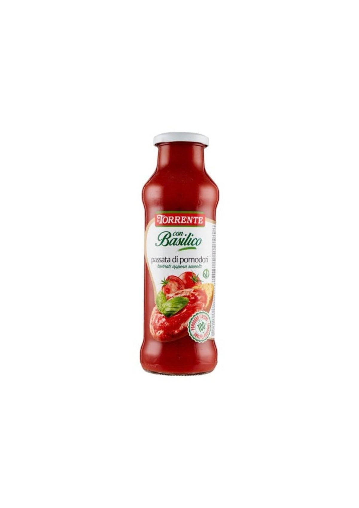 La Torrente Passierte Tomaten mit Basilikum – italienisch Original – 3er-Pack – 3 × 700 g