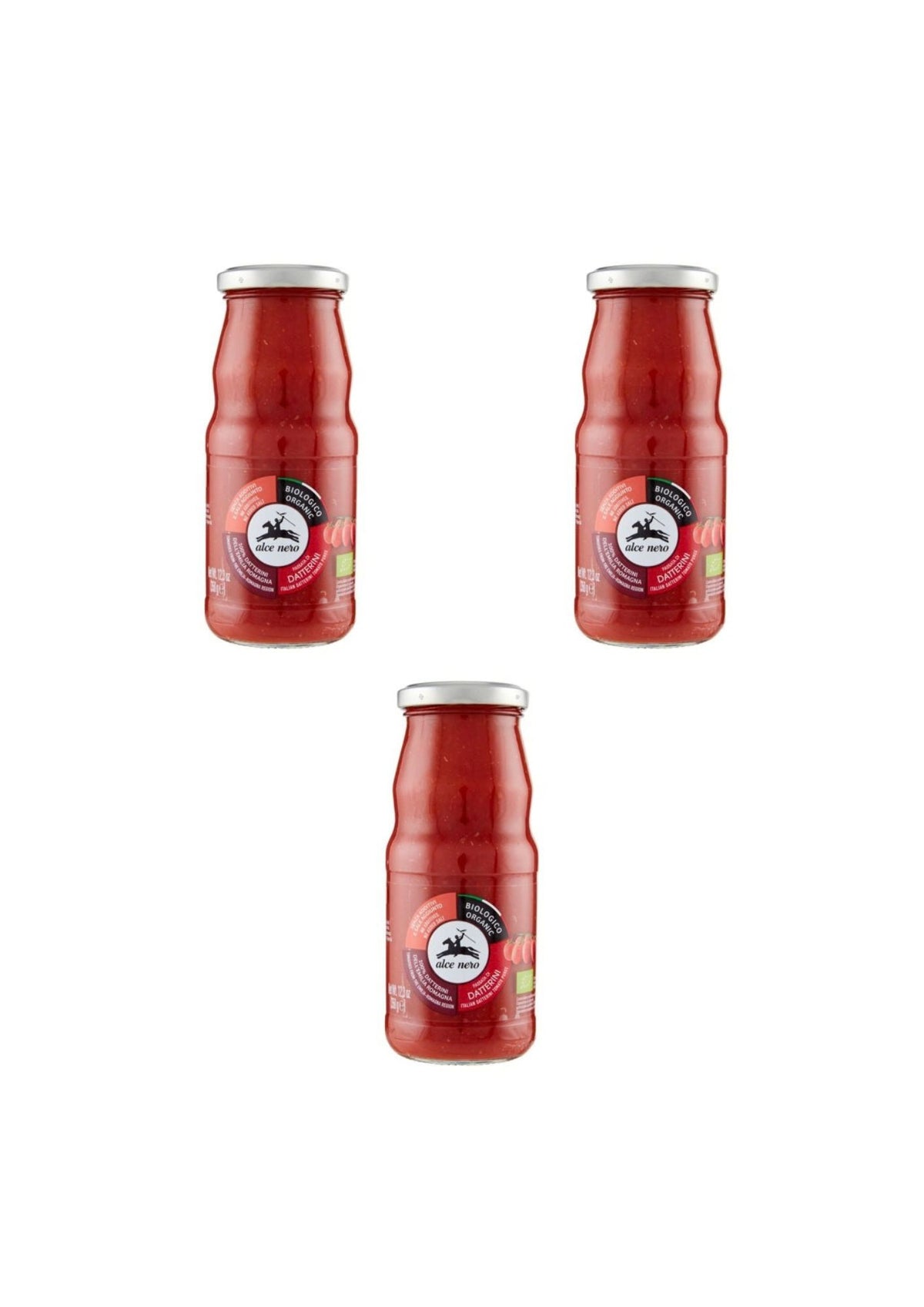 Alce Nero Passierte Bio-Datteltomaten – italienisch Original – 3er-Pack – 3 × 350 g