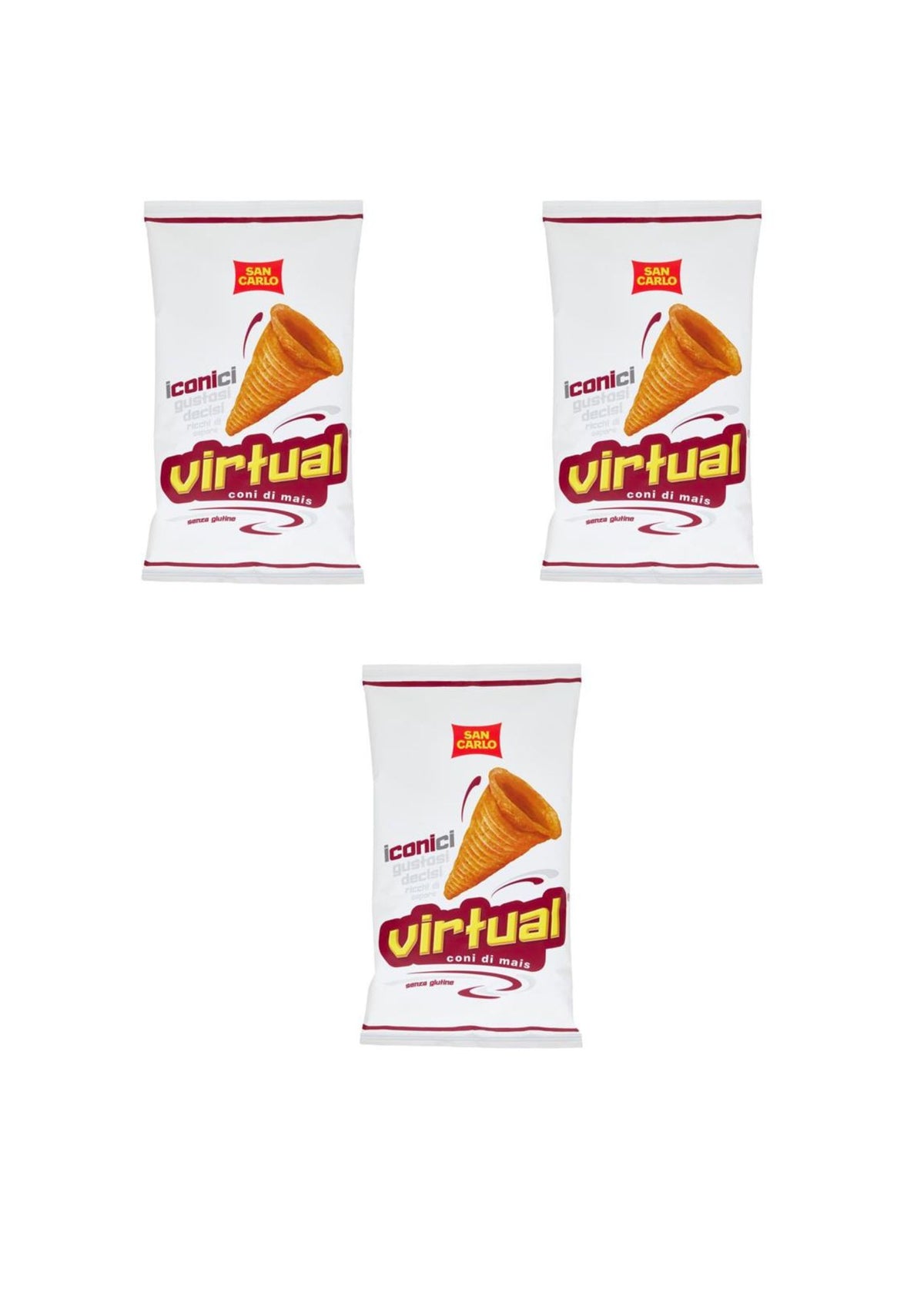 San Carlo Virtual (3er-pack) – 3x105 g – Original italienischer Snack