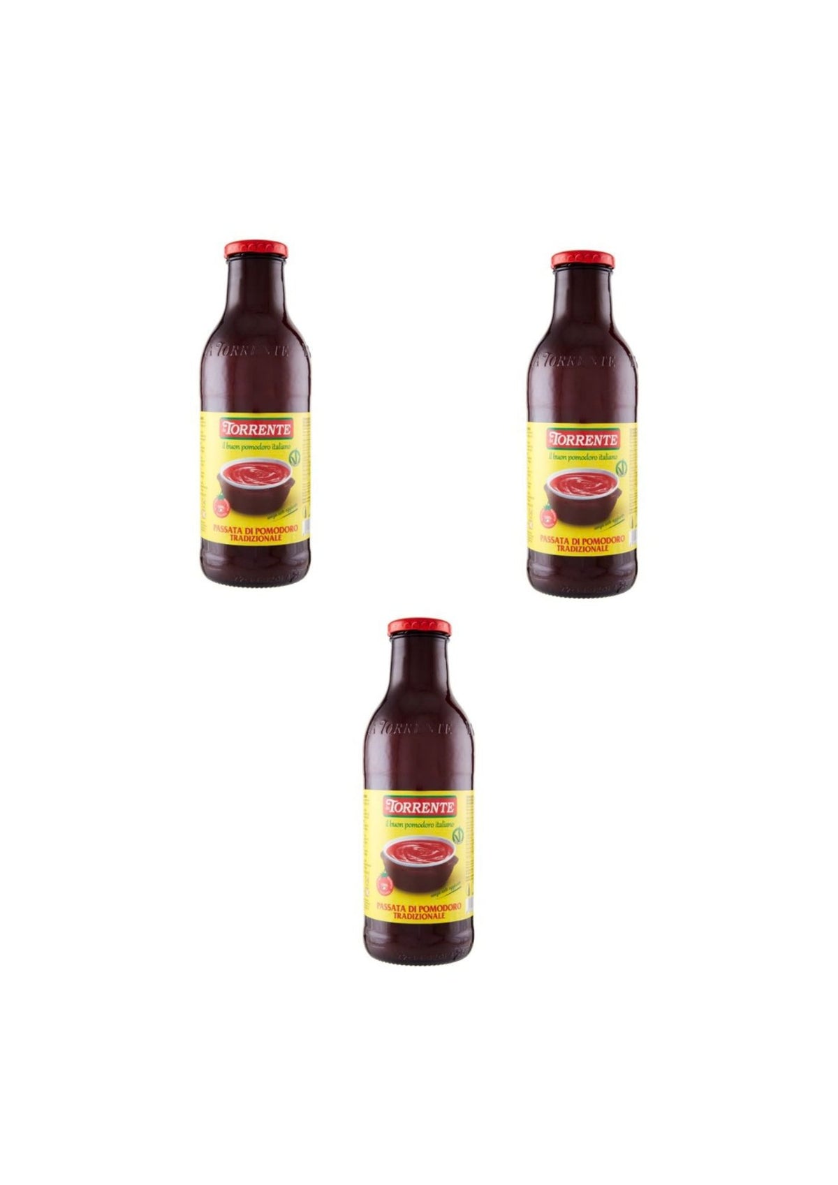 La Torrente Passierte Tomaten – italienisch Original – 3er-Pack – 3 × 700 g