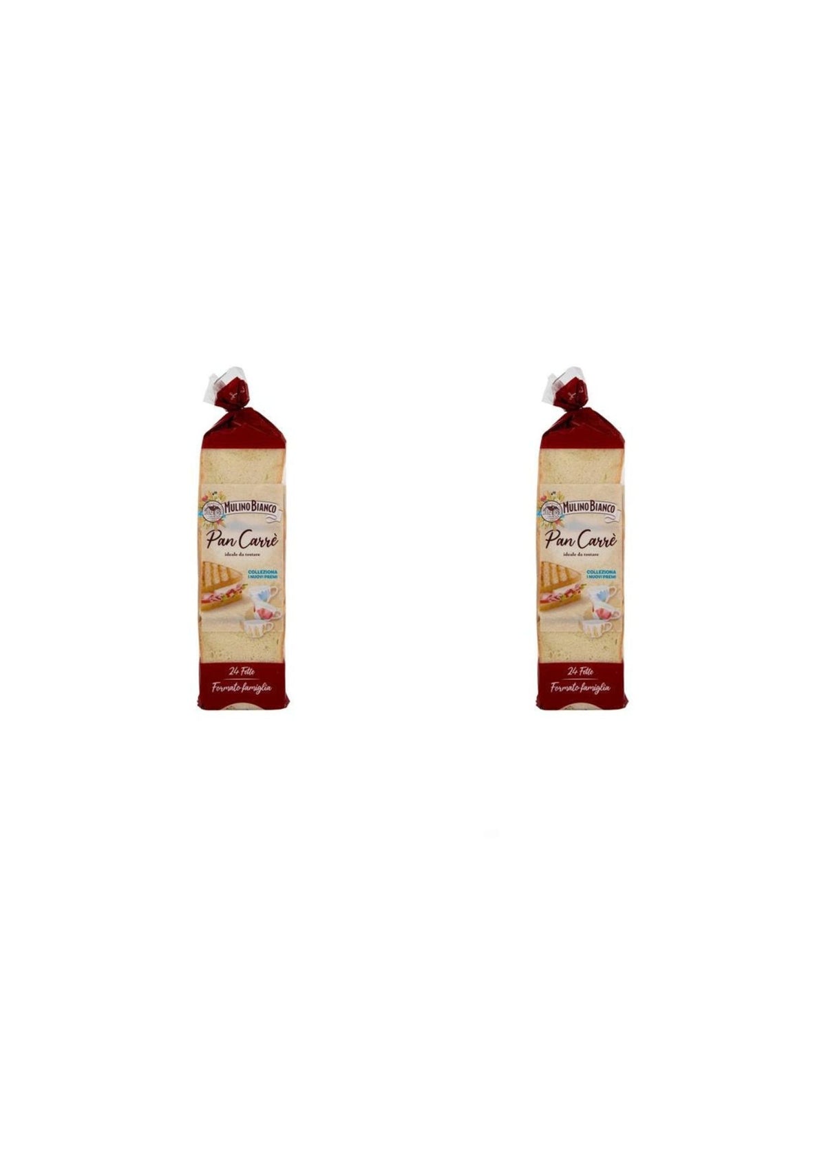 Mulino Bianco Pan Carrè – Sandwichbrot zum Toasten – italienisch Original – 2er-Pack – 2 × 430 g