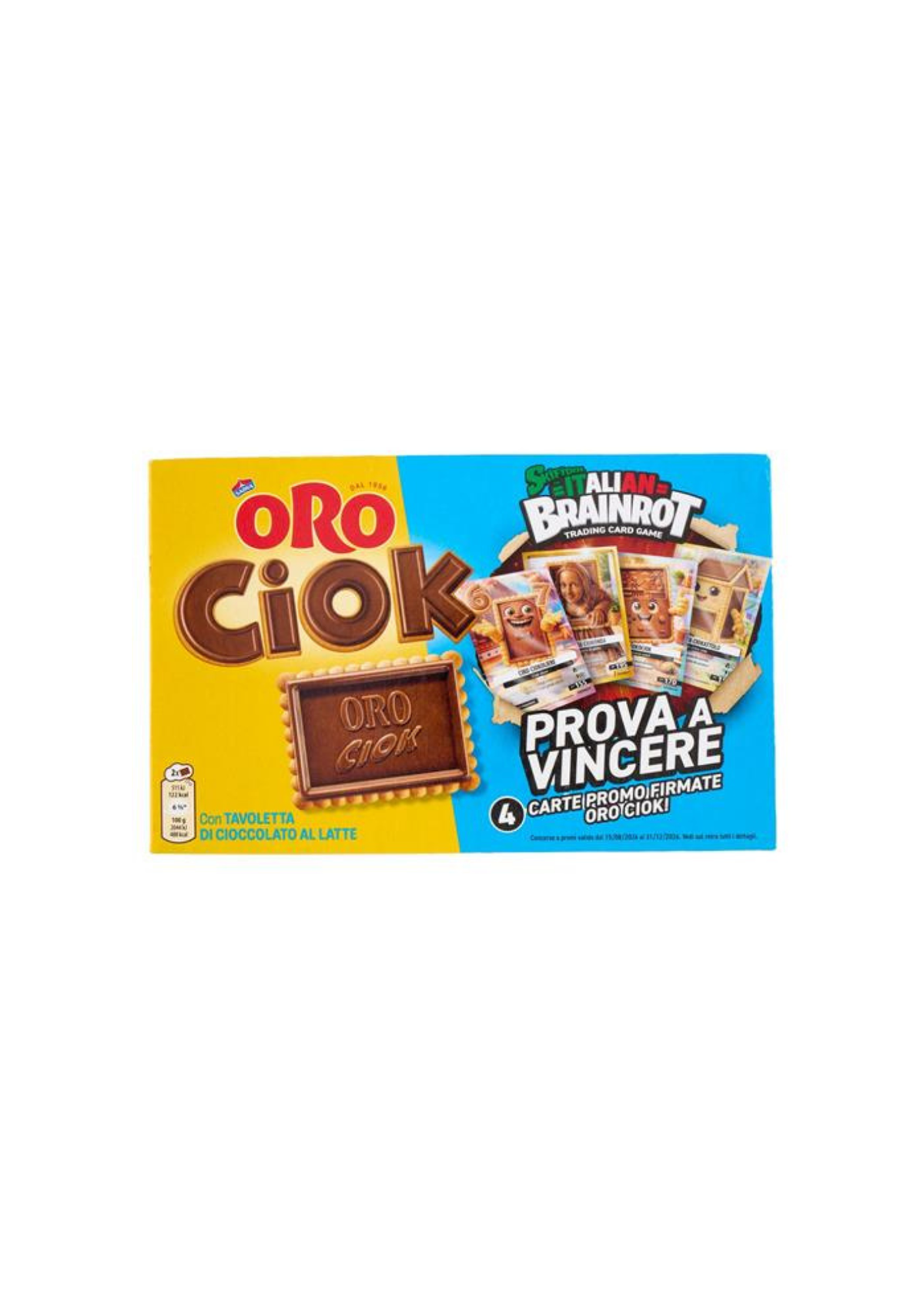 Oro Ciok – Knusprige Kekse mit Milchschokoladentafel – italienisch Original-(10er-Pack) – 10 × 25 g